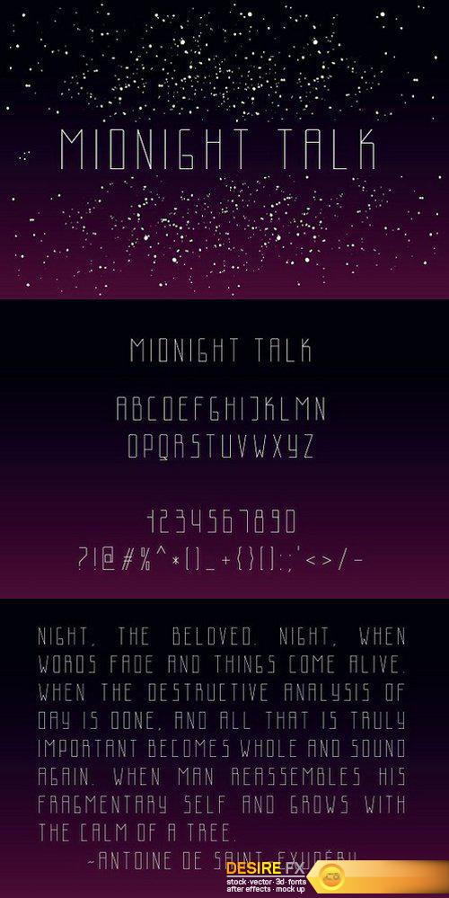CM - Midnight Talk Uppercaes Font 1545761