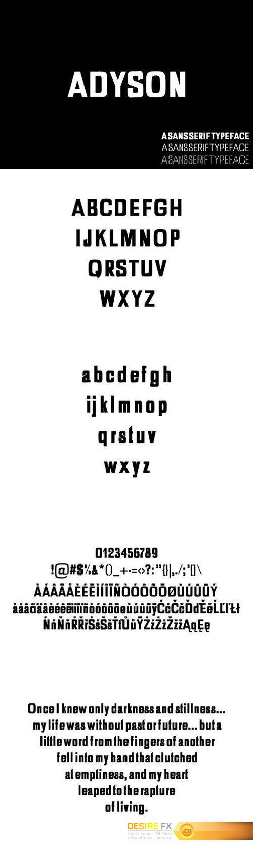 CM - Adyson A Sans Serif Typeface 1782805