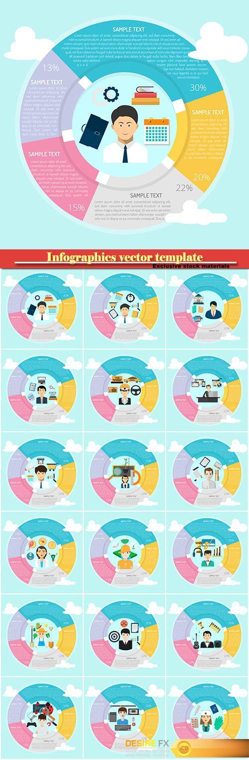 Infographics vector template for business presentations or information banner # 12