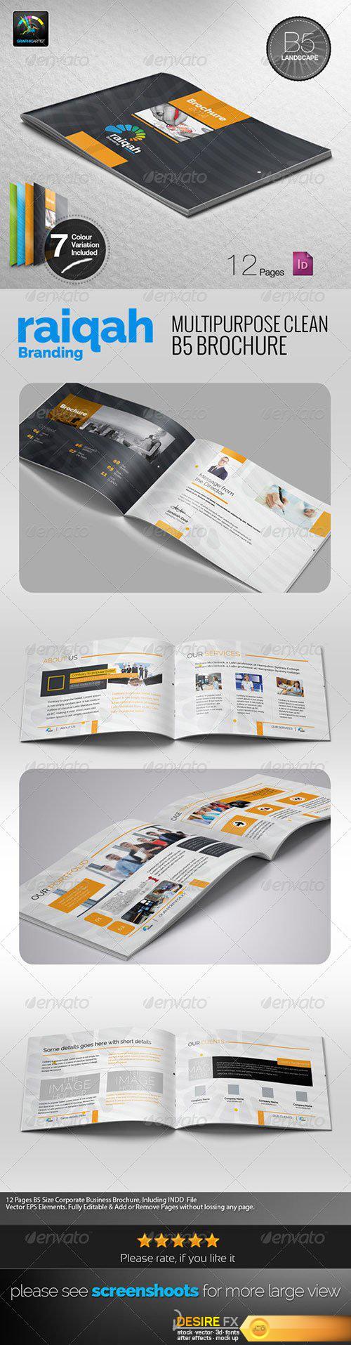 Graphicriver - Raiqah Multipurpose B5 Brochure 7638414