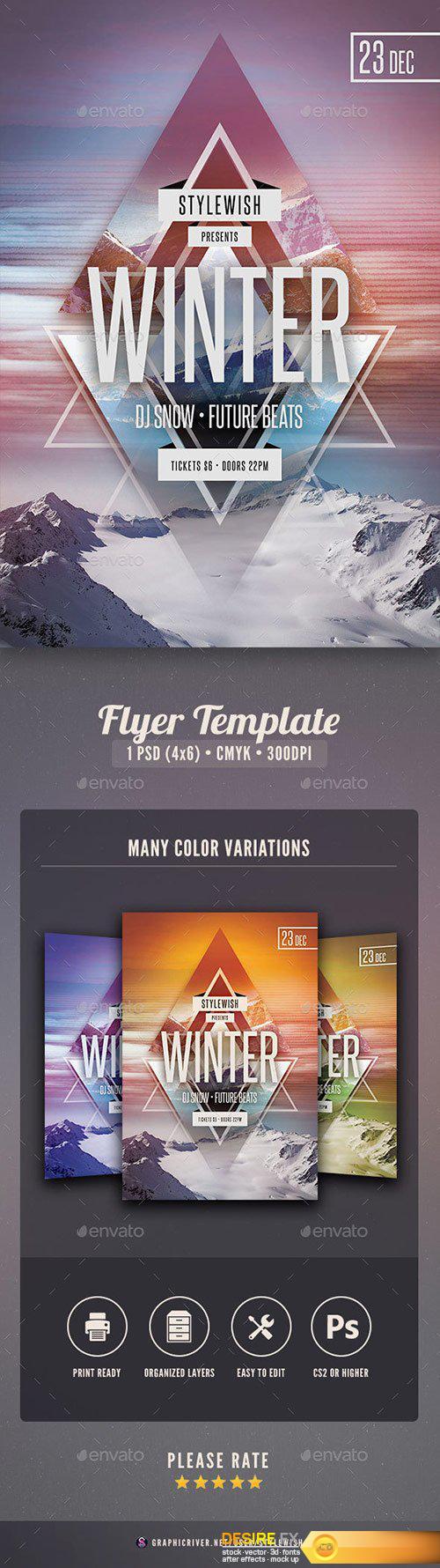 Graphicriver - Winter Party Flyer 9221264