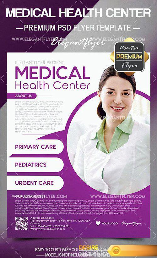 Medical Health Center – Flyer PSD Template + Facebook Cover