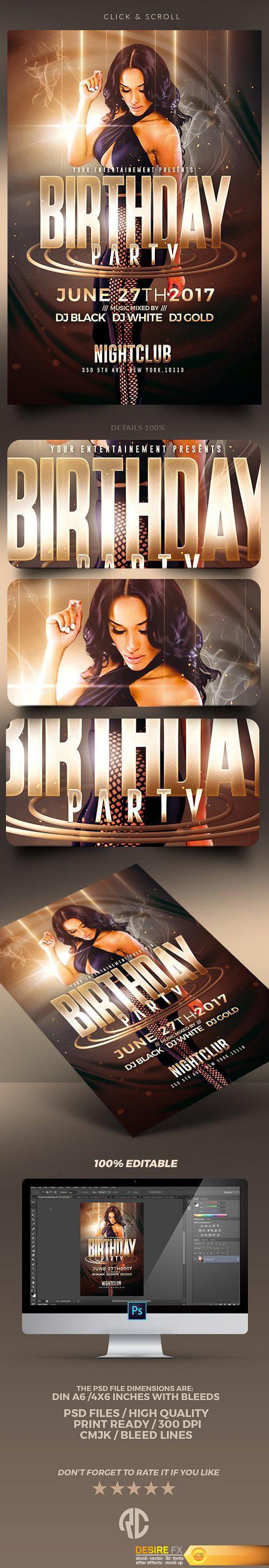 CM - Birthday Party - Flyer Template 1392350