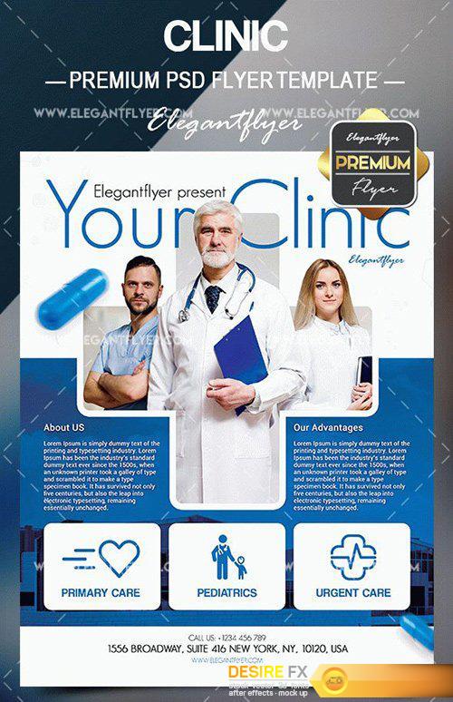 Clinic – Flyer PSD Template + Facebook Cover