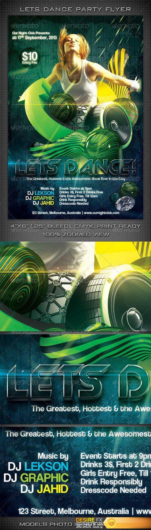 Graphicriver - Lets Dance Party Flyer 5532527