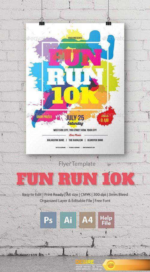 Graphicriver - Fun Run 10K Flyer/Poster 17121769