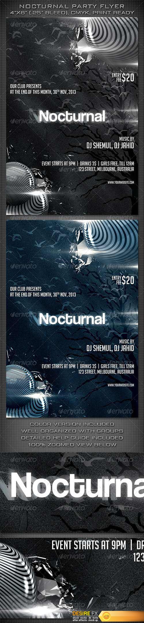 Graphicriver - Nocturnal Party Flyer 6045694