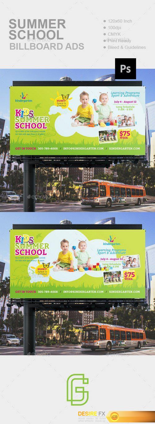 Graphicriver - Summer School Billboard 16870497