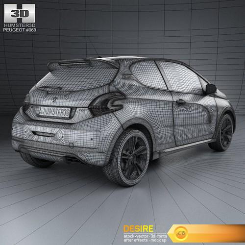 Peugeot 208 GTI 2013 3D Model (5)