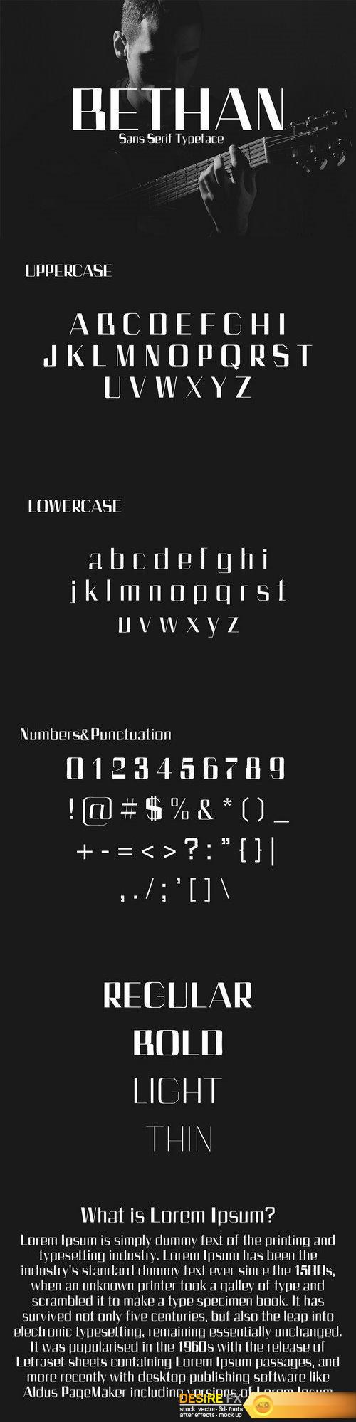 CM - Bethan Sans Serif Typeface 1417330