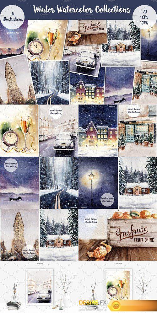 CM - Winter Watercolor Collections 1837737