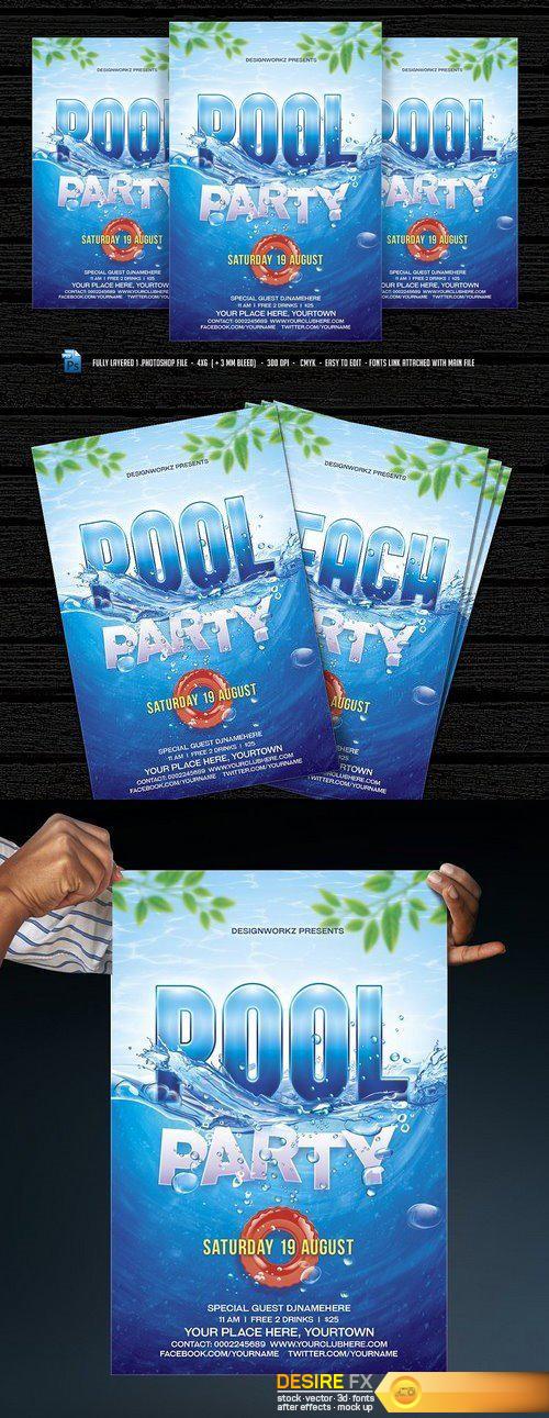 CM - Pool Party / Beach Party Flyer 1336732
