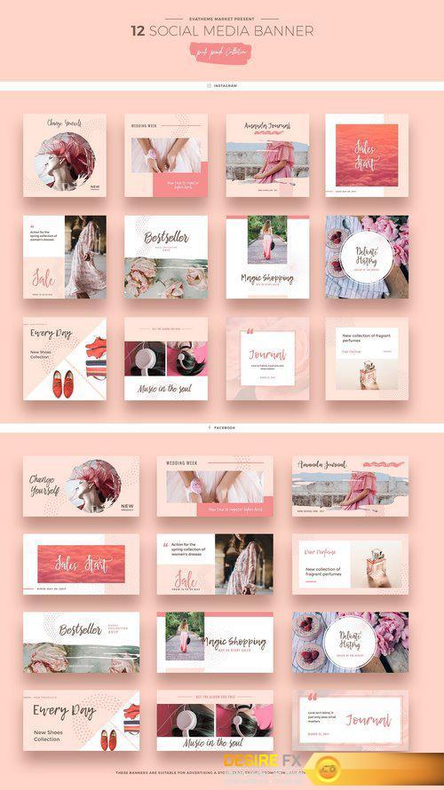 CM - Pink Peach Social Media Designs 1415816