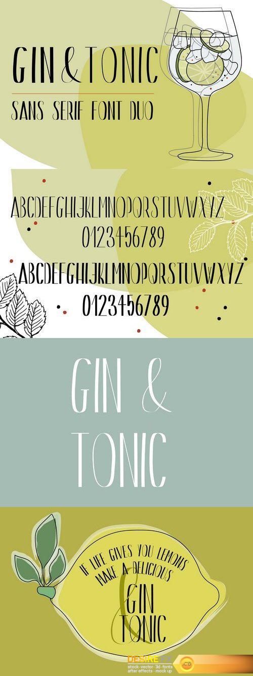 CM - Gin & Tonic | Sans Serif Font Duo 1391754