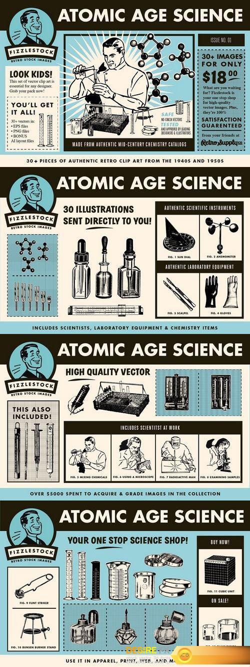 CM - Atomic Age Science Part I | Clip Art 1338588
