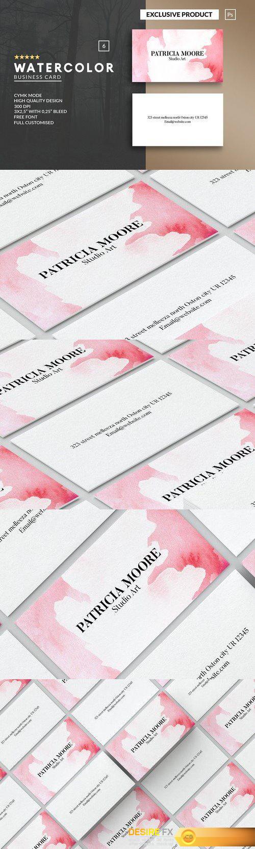 CM - Watercolor Business Card Template 1367488
