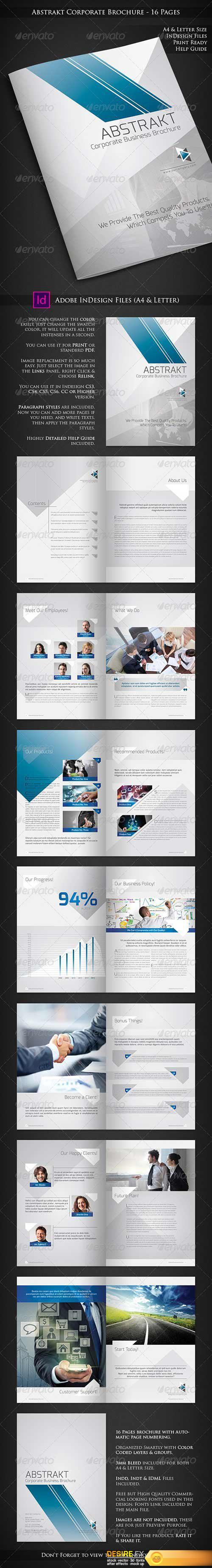 Graphicriver - Abstrakt - Corporate Brochure Design - 16 Pages 6746830