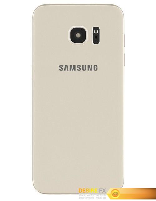 Galaxy S7 Edge Gold 3D Model (3)