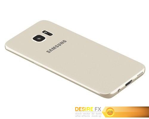 Galaxy S7 Edge Gold 3D Model (4)
