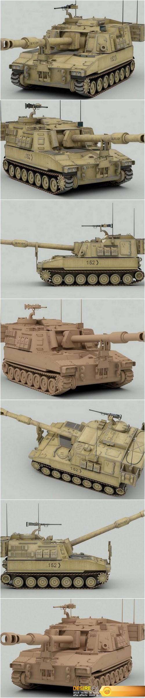 3D Models - M109A6 Paladin