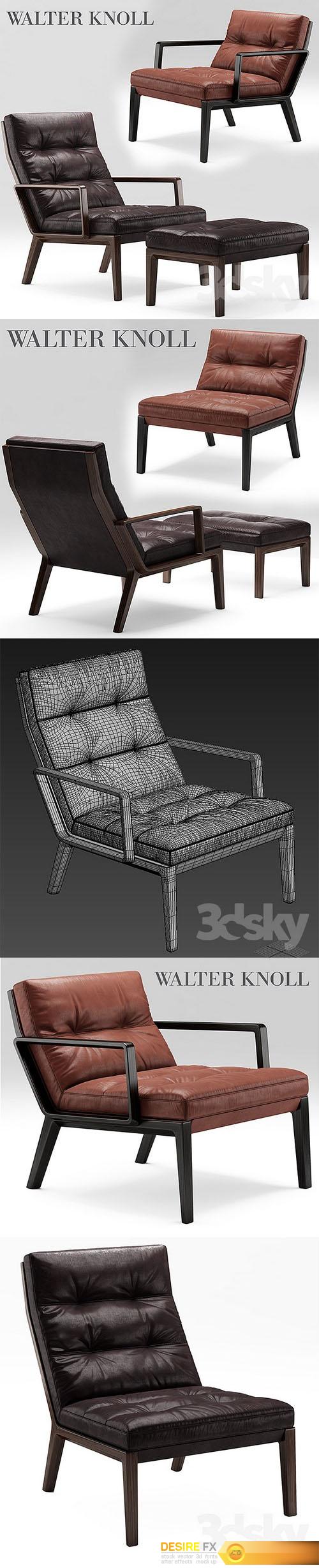 Armchair Andoo Lounge Walter Knoll 3D Model
