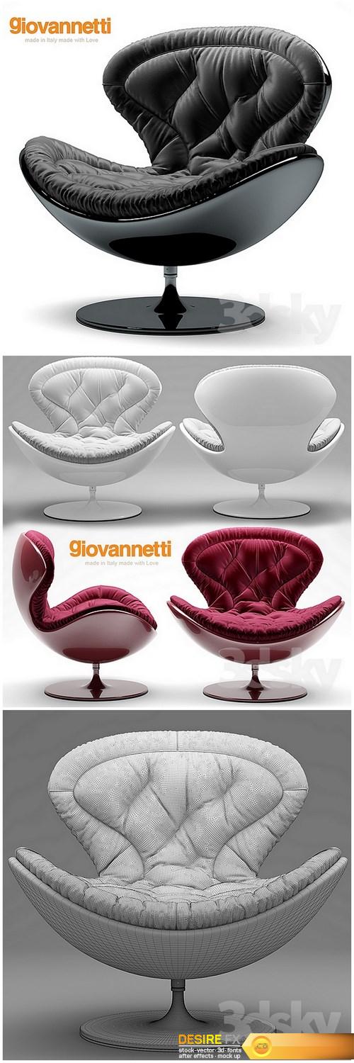 Armchair Giovannetti Jetsons 3D Model