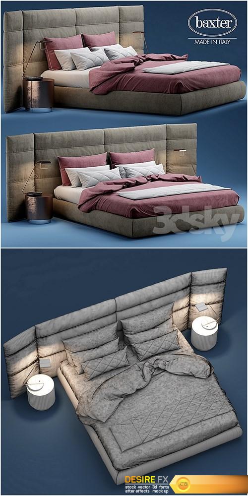Bed BAXTER COUCHE EXTRA 3d Model