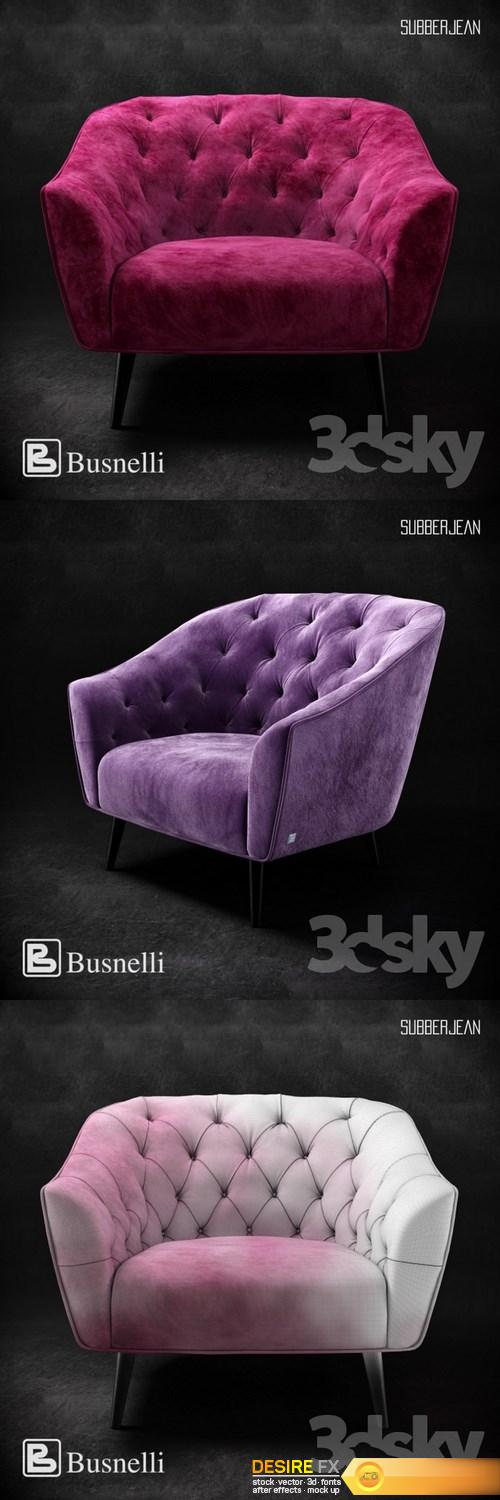 Busnelli Amouage SL Armchair 3D Model