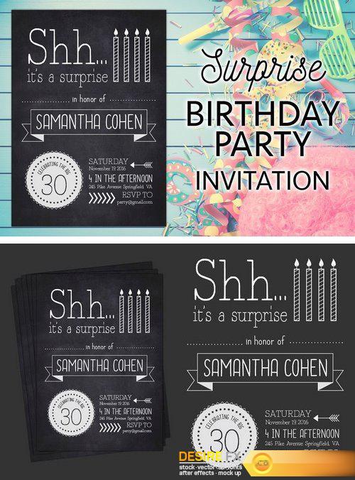 CM - A Surprise Birthday Party Invite 1511475