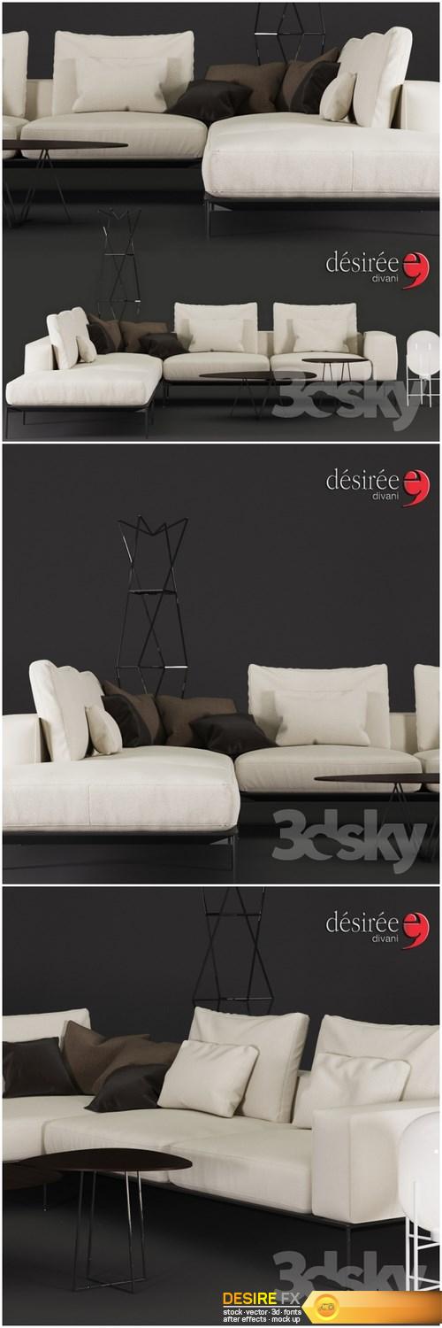 Desiree Savoye Sofa 3D Model