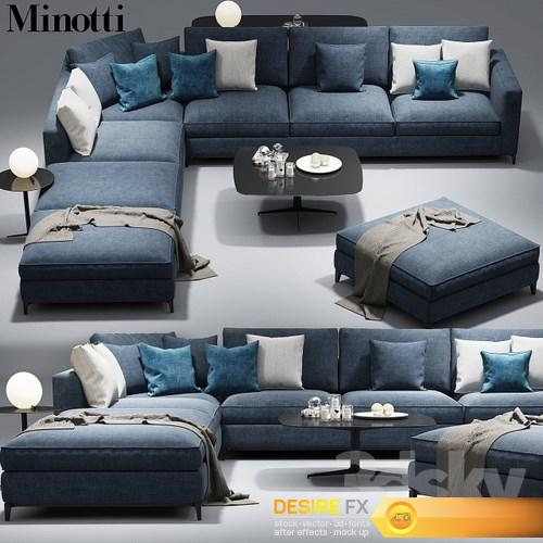 Minotti Andersen sofa _CLYFFORD_Modular sofa 3D Models
