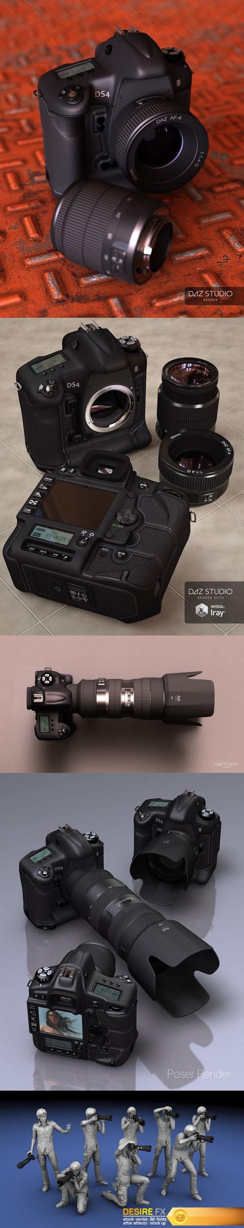 Professional DSLR Camera 3D Model