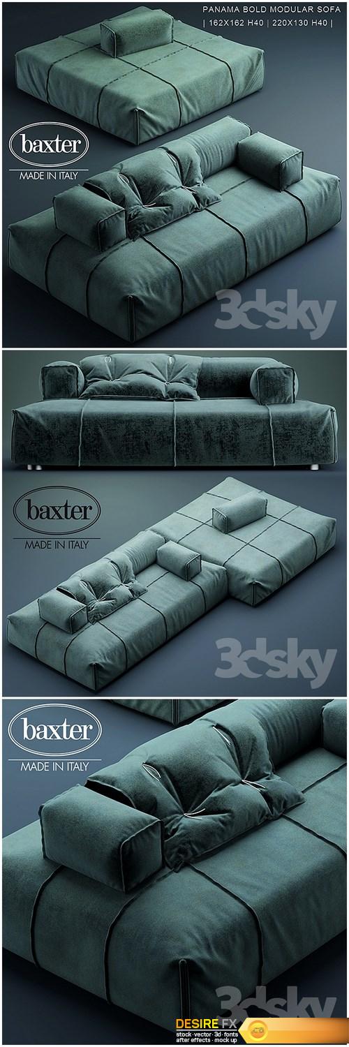 Sofa baxter PANAMA BOLD MODULAR SOFA 3D Model
