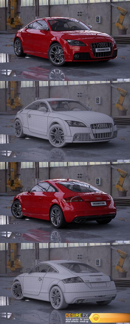 Two Door Car Audi Tts 3D model