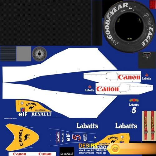 Williams FW14B 3D Model (13)
