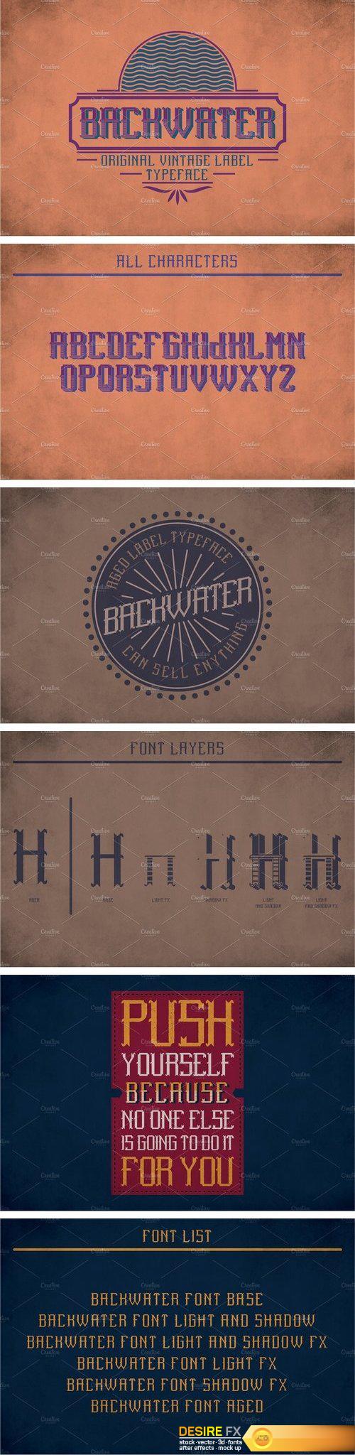 CM - Backwater Vintage Label Typeface 2091497