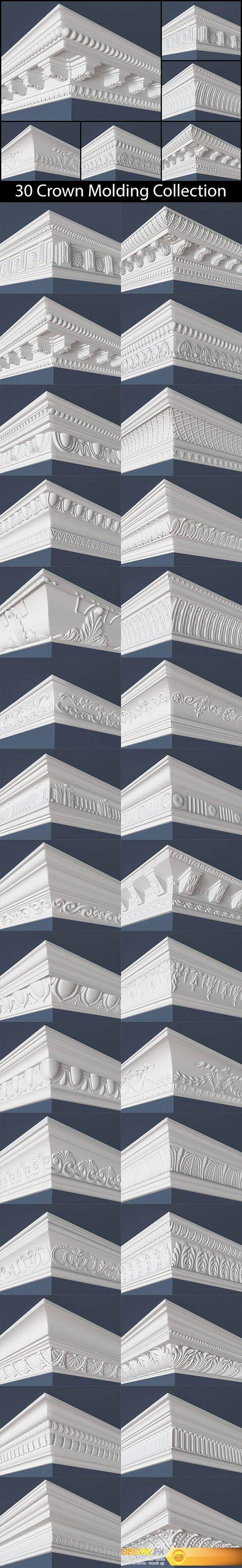 30 Crown Molding Collection 3D Model