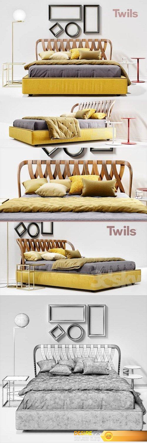 Bed Natural Twils 3d Model