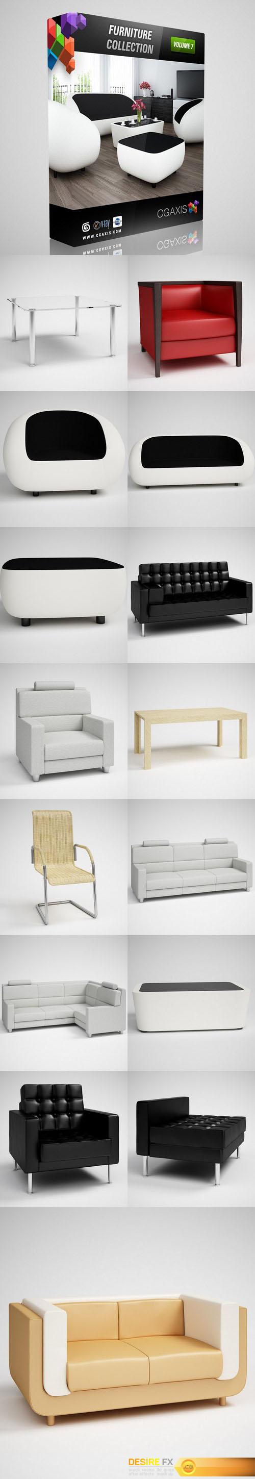 CGAxis Models Volume 7 Furniture 3D Model
