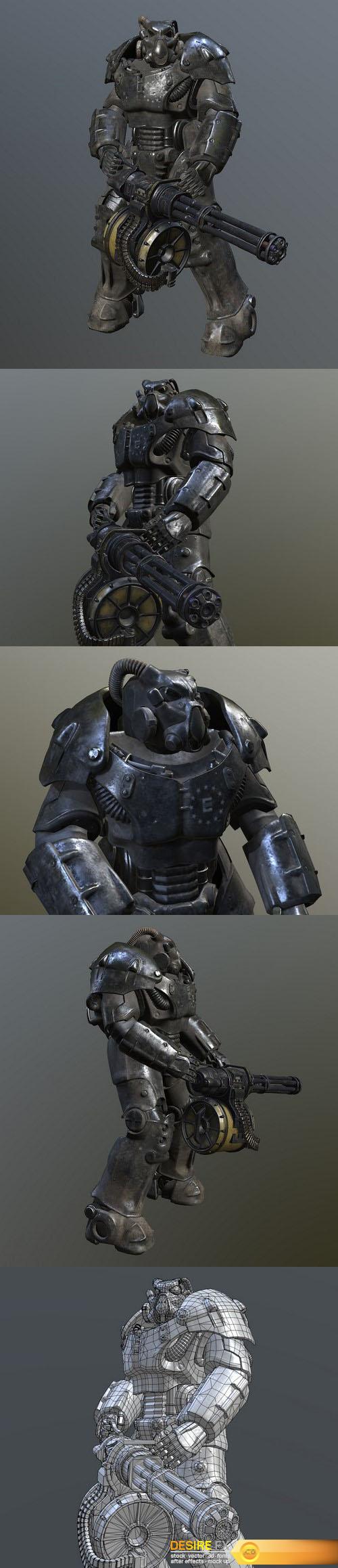Fallout_Power armor X-01 3D Model