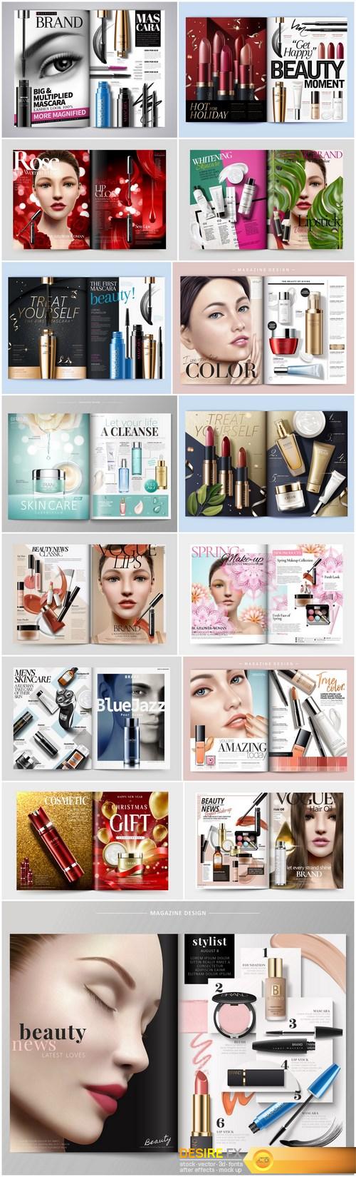 Cosmetic magazine ads - 15 EPS
