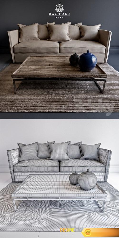 Divan Annecy, coffee table TY380-YM and carpet MAQ-02-Taupe from Dantone home