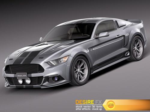 Ford Mustang GT500 Eleanor 2015 3D Model (1)