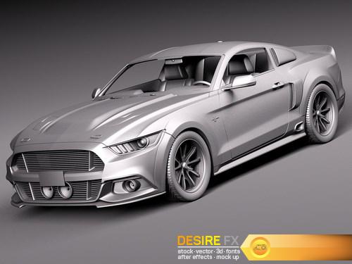 Ford Mustang GT500 Eleanor 2015 3D Model (10)