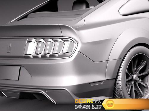 Ford Mustang GT500 Eleanor 2015 3D Model (12)