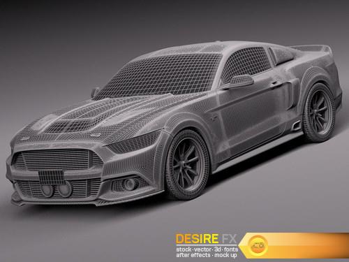 Ford Mustang GT500 Eleanor 2015 3D Model (14)