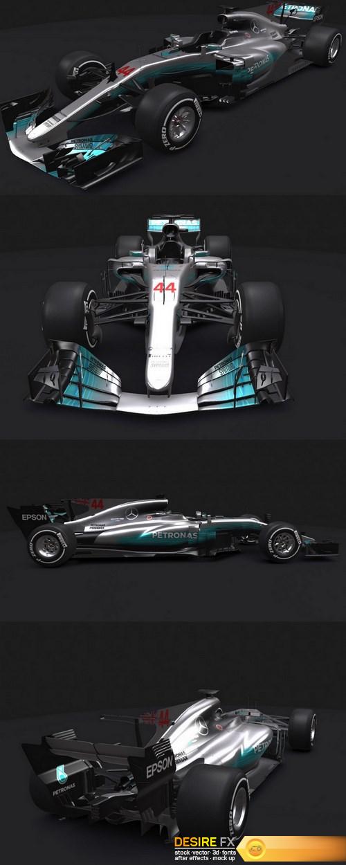 Mercedes AMG F1 W08 EQ Power+ 3D Model