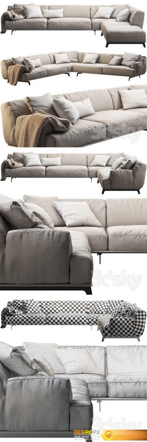 Poliform Tribeca sofa 3d model