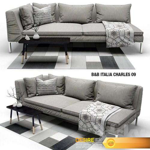 Sofa B & B ITALIA CHARLES 3d model