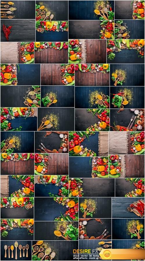 Vegetables and Spices - 48 HQ Stock Photo
